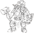Dwarf Black and White Art