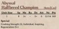 Abyssal Halfbreed Champion 1st Edition Rules