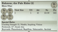 Rakawas, the Pale Rider 3rd edition rules