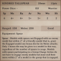 Kindred Tallspears Vanguard Card