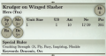 Krudger on Winged Slasher 3rd Edition Rules