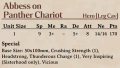 Abbess on Panther Chariot 2nd Edition Rules