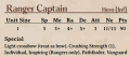 Ranger Captain 2nd Edition Rules