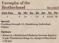 Exemplar of the Brotherhood 2nd Edition Rules